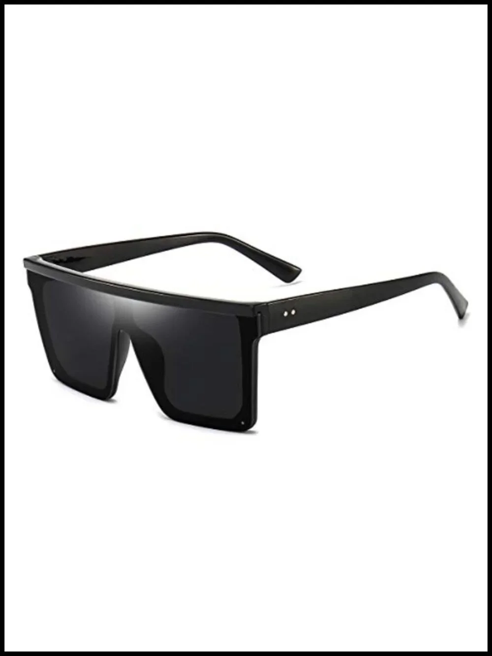 Oversized Square Flat Top Sunglasses UV400 Non-Polarized Shield